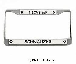 Schnauzer License Plate Frame