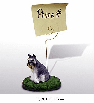 Schnauzer Note Holder (Gray)