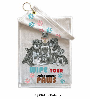 Schnauzer Paw Wipe Towel