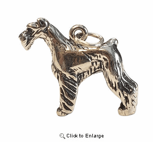 Schnauzer Sterling Silver Charm