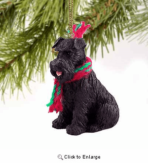 Schnauzer Tiny One Christmas Ornament Black Uncropped