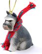 Schnauzer Tiny One Christmas Ornament Gray
