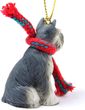 Schnauzer Tiny One Christmas Ornament Gray