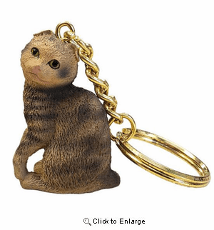 Scottish Fold Cat Keychain