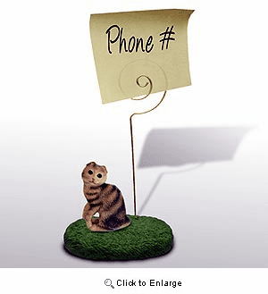 Scottish Fold Cat Note Holder