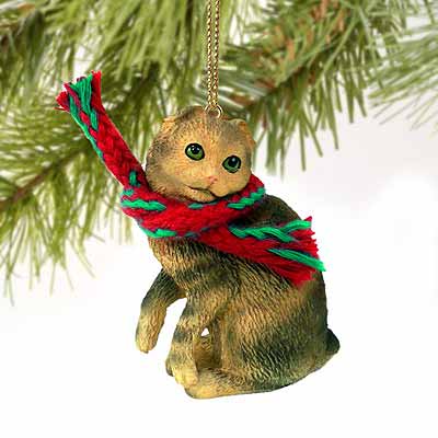 Scottish Fold Cat Tiny One Christmas Ornament