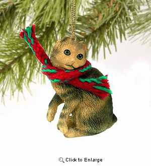 Scottish Fold Cat Tiny One Christmas Ornament