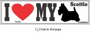 Scottish Terrier Bumper Sticker I Love My