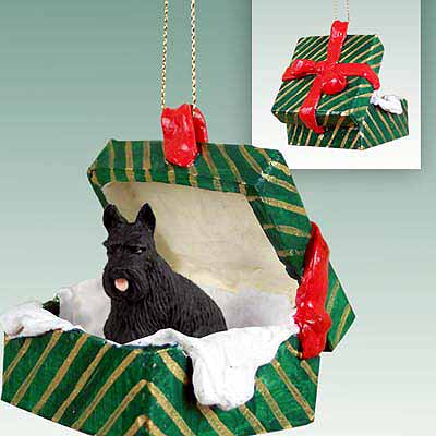 Scottish Terrier Gift Box Christmas Ornament