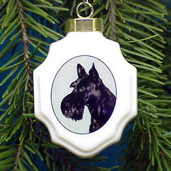 Scottish Terrier Christmas Ornament Porcelain