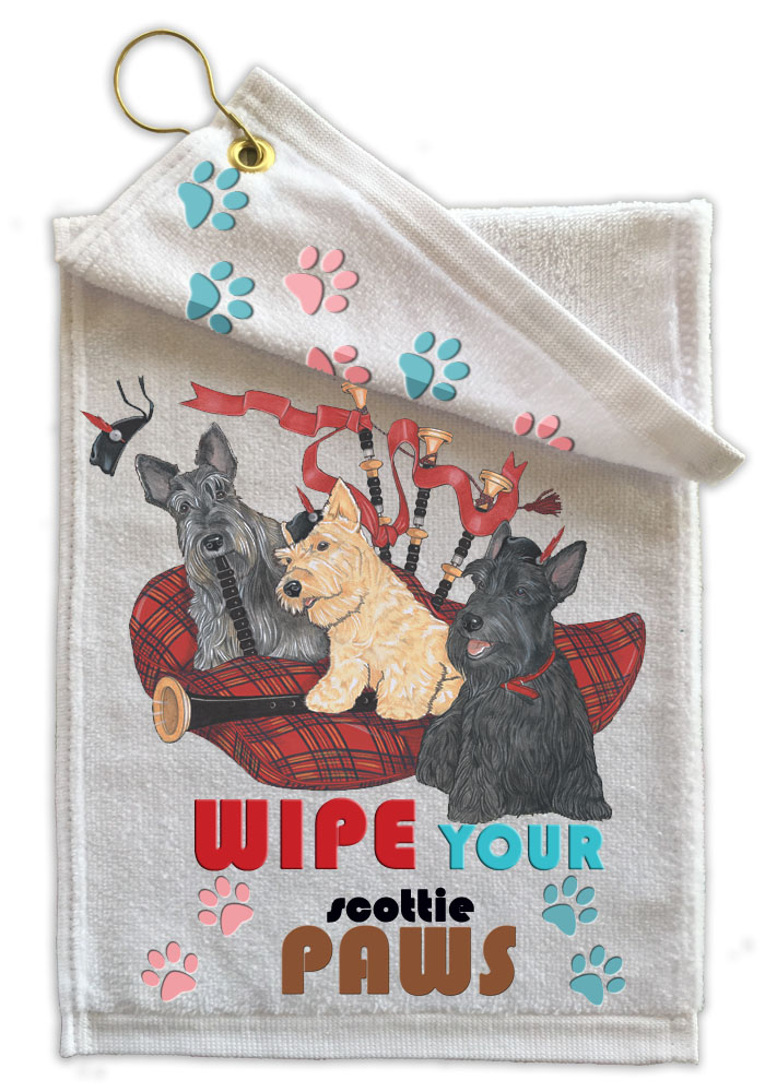 Scottish Terrier Paw Wipe Towel