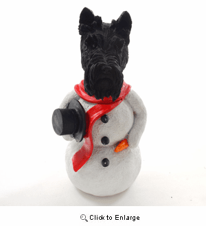 Scottish Terrier Snowman Christmas Decoration