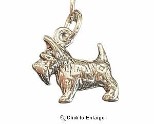Scottish Terrier Sterling Silver Charm
