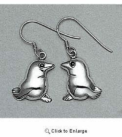 Seal Pup Earrings Sterling Silver