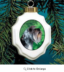 Sealyham Terrier Christmas Ornament Porcelain