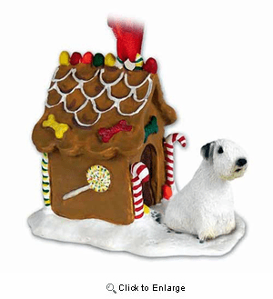 Sealyham Terrier Gingerbread House Christmas Ornament