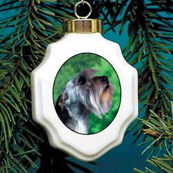 Sealyham Terrier Christmas Ornament Porcelain