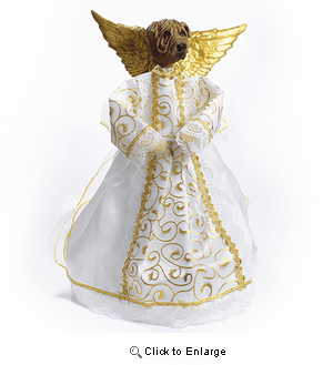 Shar Pei Angel Christmas Tree Topper