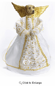 Shar Pei Angel Christmas Tree Topper (Cream)