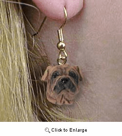 Shar Pei Authentic Earrings