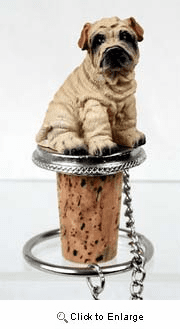 Shar Pei Bottle Stopper (Cream)