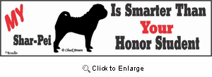 Shar Pei Bumper Sticker Honor Student