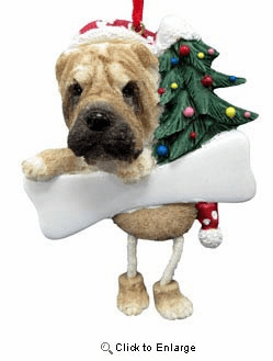Shar Pei Christmas Tree Ornament - Personalize