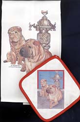 Shar Pei Dish Towel & Potholder