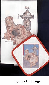 Shar Pei Dish Towel & Potholder