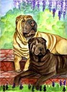 Shar Pei Garden Flag