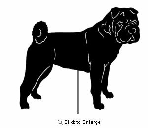 Shar Pei Garden Stake