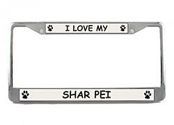 Shar Pei License Plate Frame