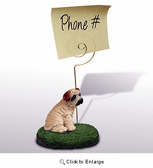 Shar Pei Note Holder (Cream)