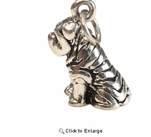 Shar Pei Sterling Silver Charm