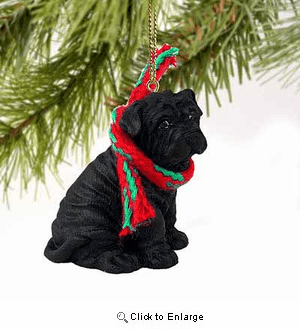 Shar Pei Tiny One Christmas Ornament Black