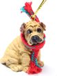 Shar Pei Tiny One Christmas Ornament Cream
