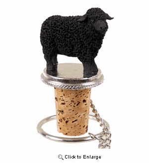 Sheep Bottle Stopper (Black)