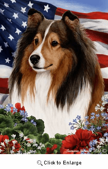 Sheltie House Flag Sable