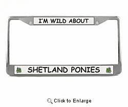 Shetland Pony License Plate Frame