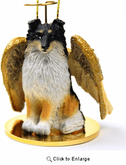 Shetland Sheepdog Angel Ornament Tricolor