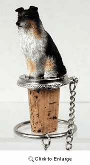 Shetland Sheepdog Bottle Stopper (Tricolor)