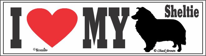 Shetland Sheepdog Bumper Sticker I Love My