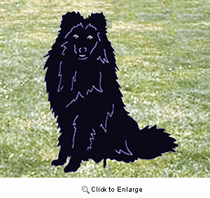 Shetland Sheepdog Garden Stake