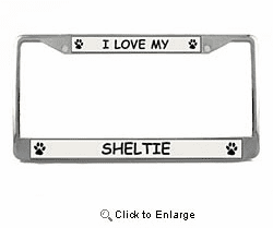 Shetland Sheepdog License Plate Frame