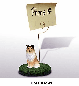 Shetland Sheepdog Note Holder