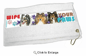 Shetland Sheepdog Paw Wipe Towel