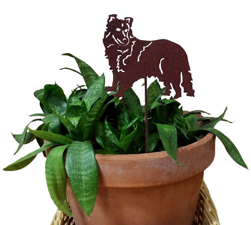 Shetland Sheepdog Plant Stake