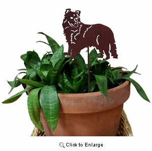Shetland Sheepdog Plant Stake