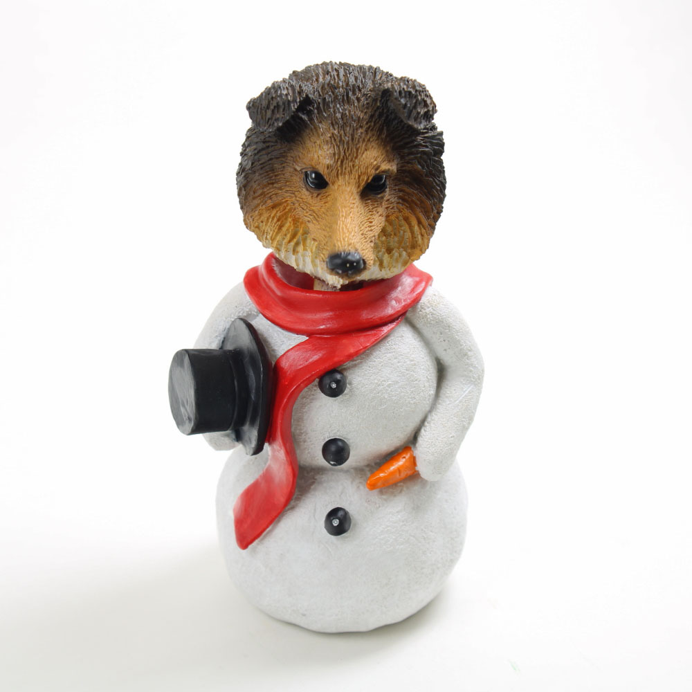 Shetland Sheepdog Snowman Christmas Decoration