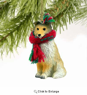 Shetland Sheepdog Tiny One Christmas Ornament Sable